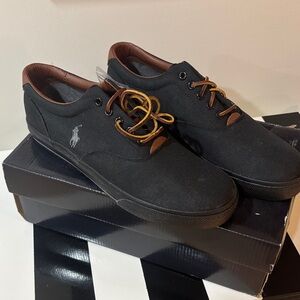 Polo Ralph Lauren Black and Brown Sneakers